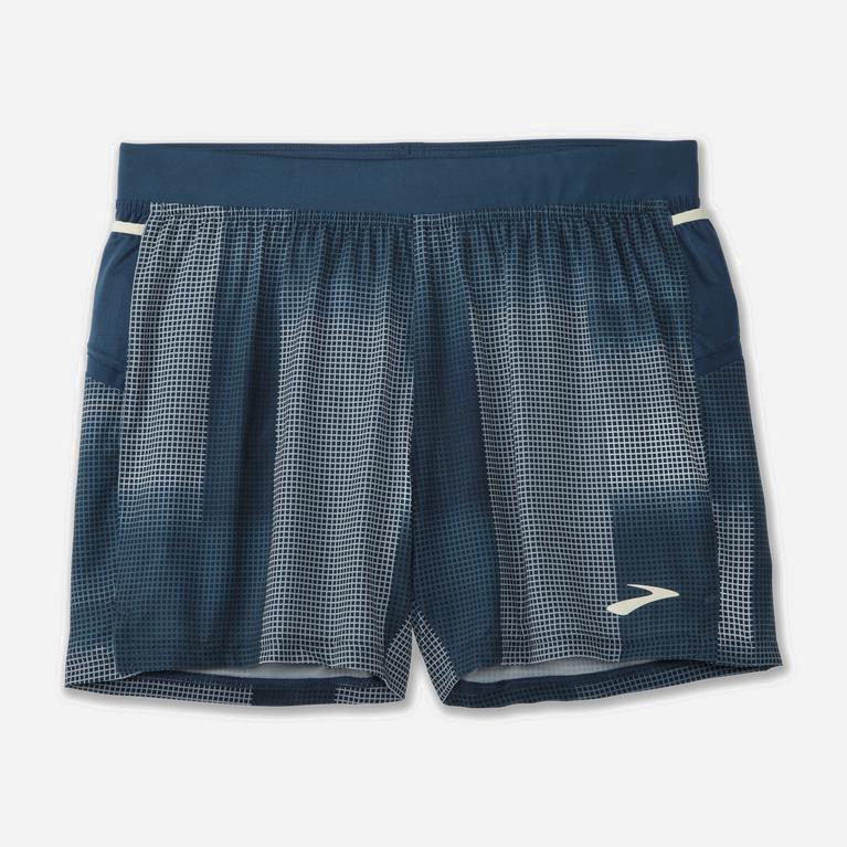 Brooks Sherpa 5 2-In-1 Herren Shorts Laufhosen - Indigo (DRFEU8732)